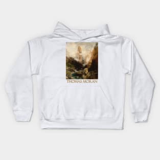 Mist in Kanab Canyon, Utah by Thomas Moran Kids Hoodie